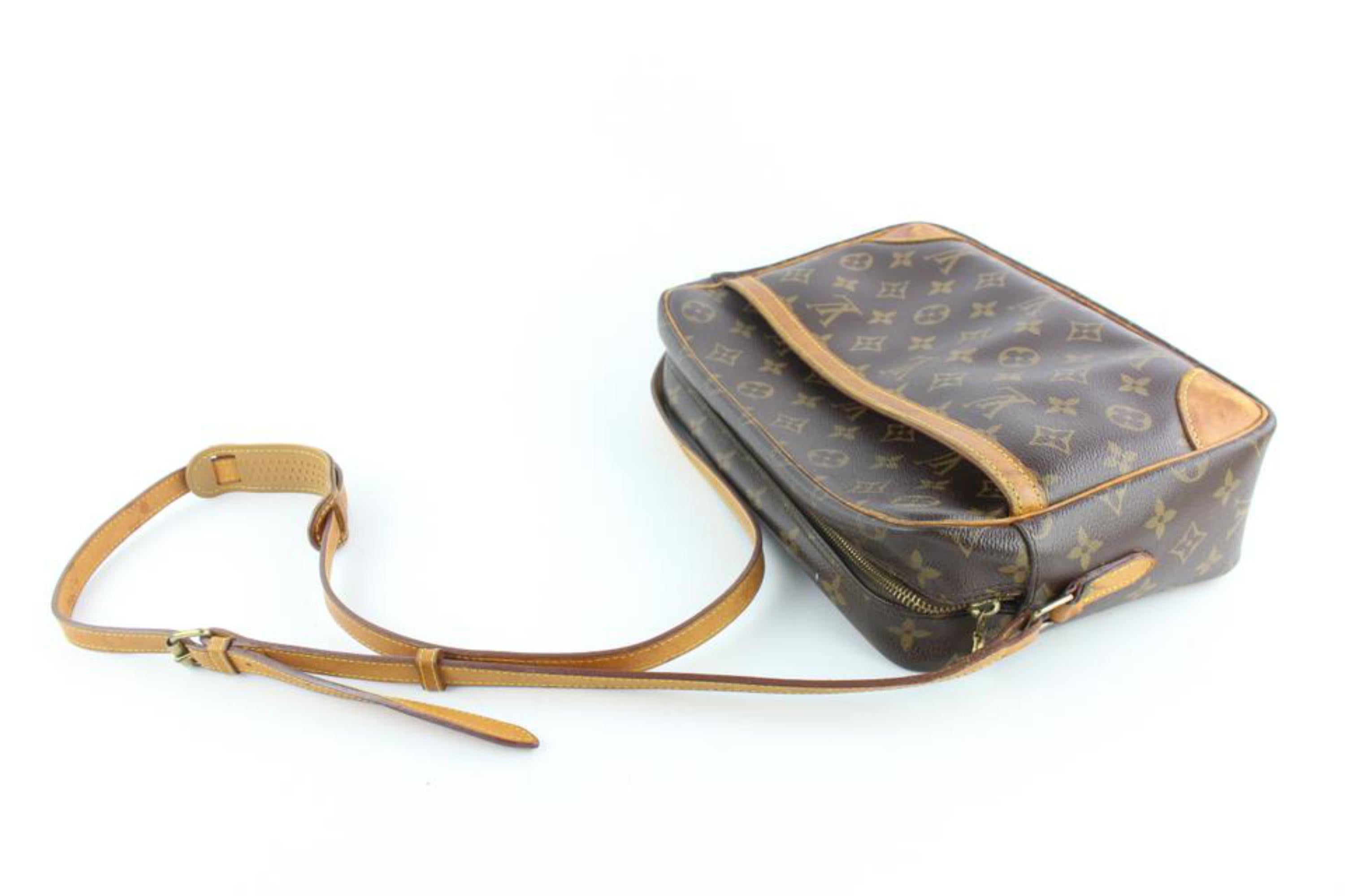 Louis Vuitton Monogram Trocadero 232938 Brown Coated Canvas Cross Body Bag For Sale 2