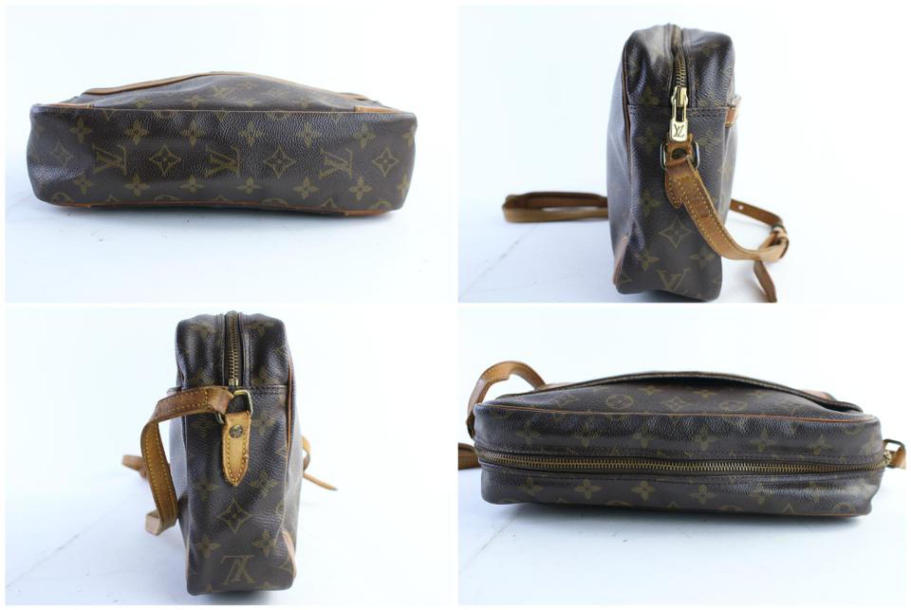 Louis Vuitton Monogram Trocadero 28 2lz0626 Brown Coated Canvas Cross Body Bag In Fair Condition For Sale In Forest Hills, NY