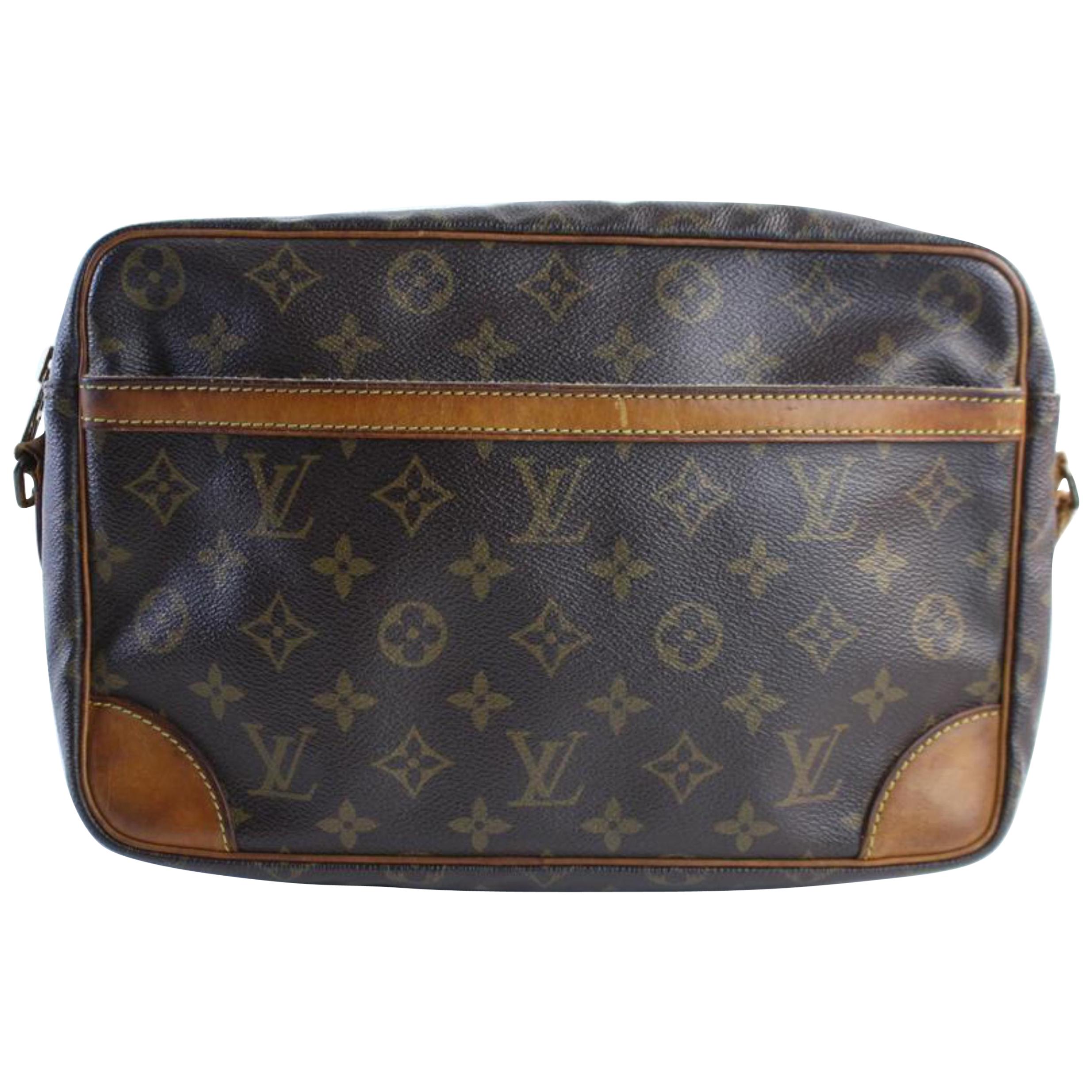 Louis Vuitton Monogram Trocadero 28 2lz0626 Brown Coated Canvas Cross Body Bag For Sale