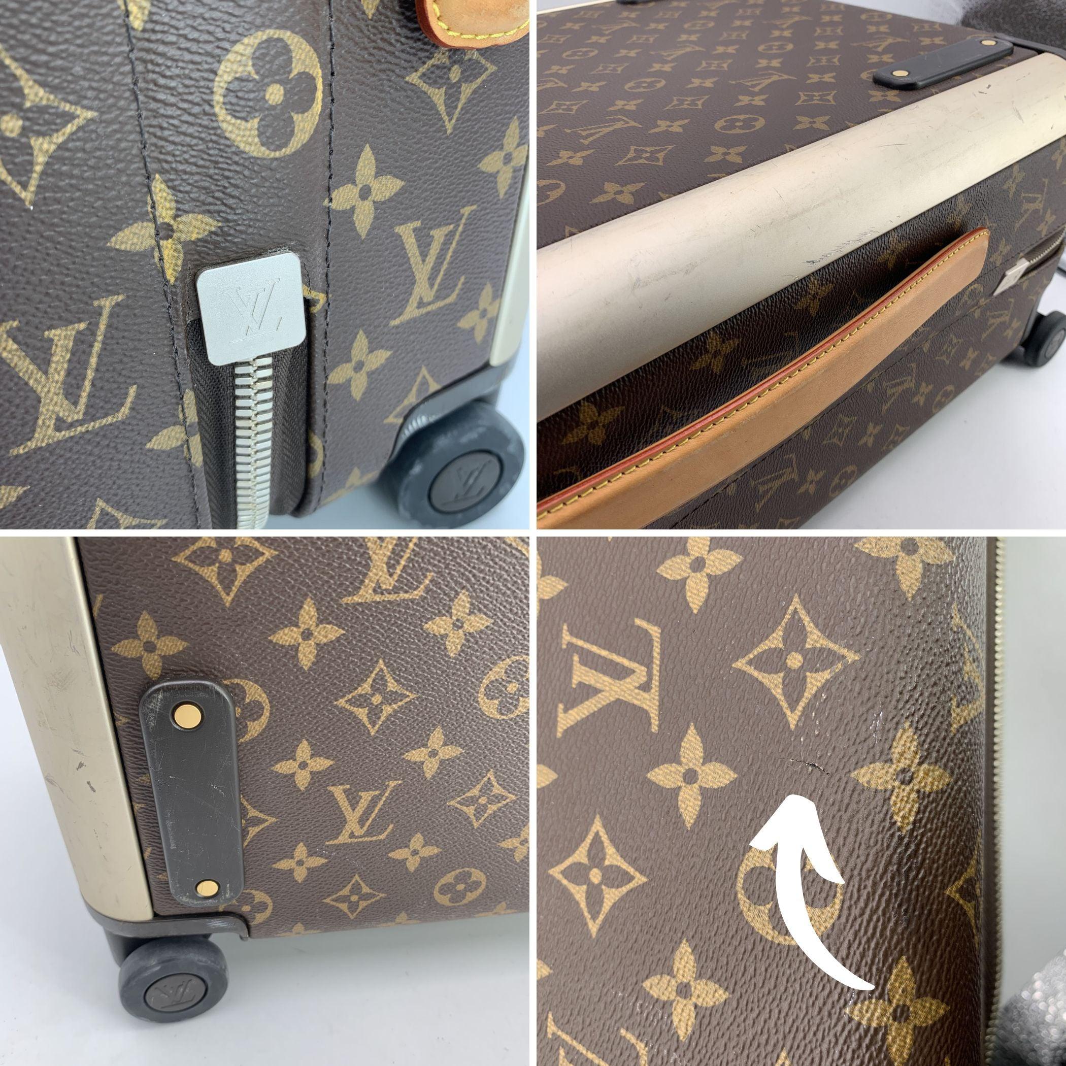 Louis Vuitton Monogram Trolley Horizon 55 Rolling Suitcase Beige 1