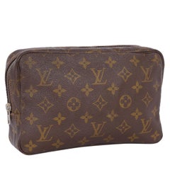 Louis Vuitton Monogram Trousse 23 Toilette Cosmetic Bag Brown
