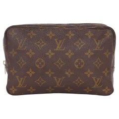Louis Vuitton Monogram Trousse 23 Toilette Cosmetic Bag Brown