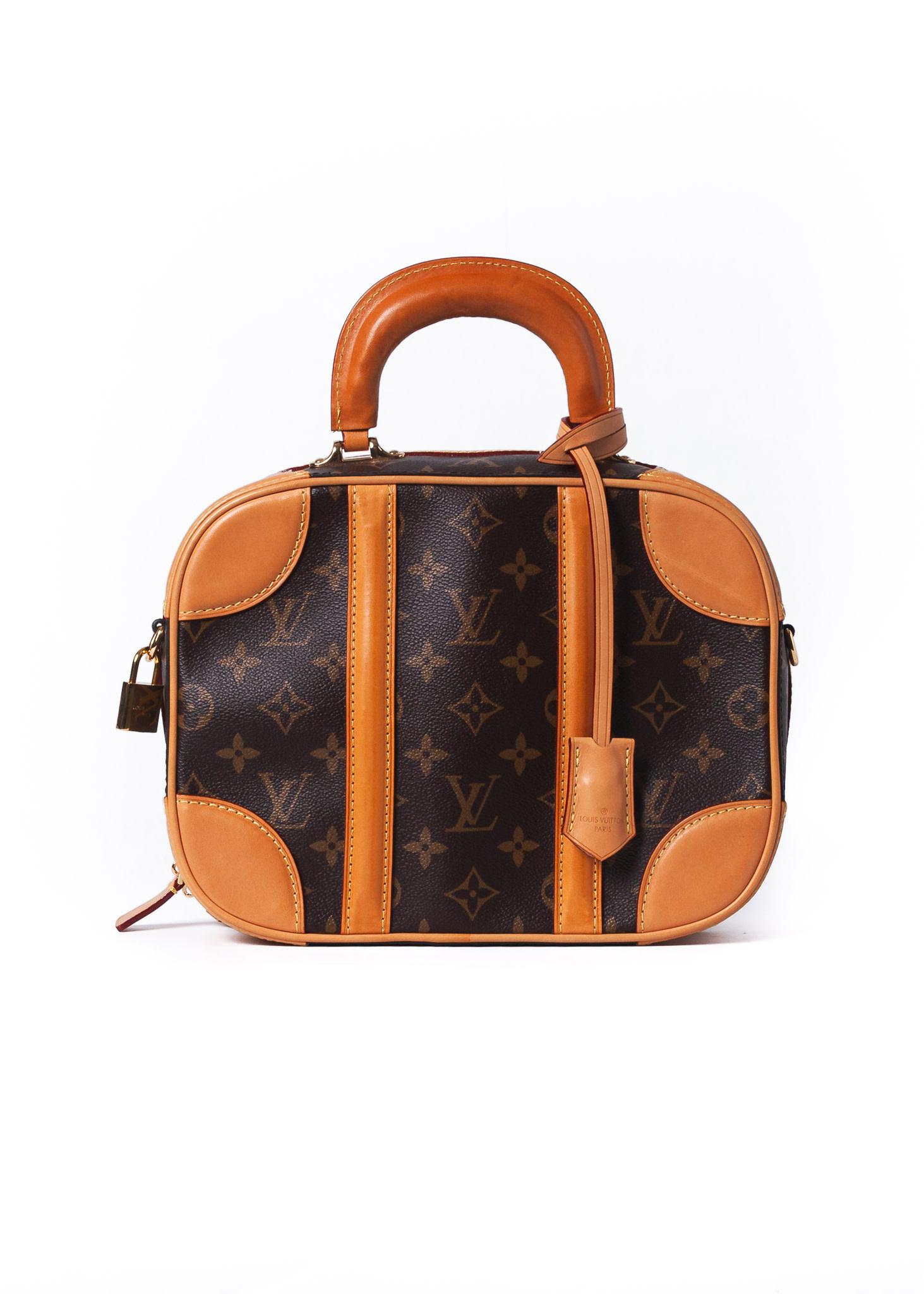 Brown Louis Vuitton Monogram Trunk Valisette PM Handbag