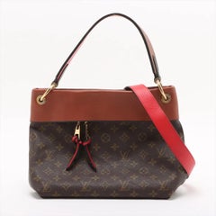 Louis Vuitton Monogram Tuileries Besace Hobo Bag Brown