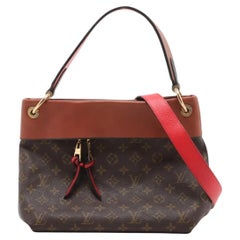 Louis Vuitton Monogram Tuileries Besace Hobo Bag Brown