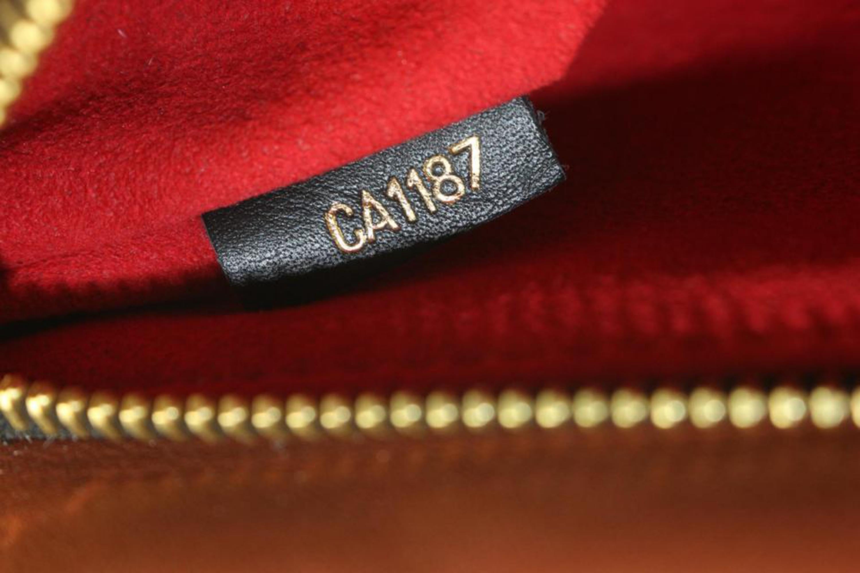 Louis Vuitton Monogram Tuileries Pochette Caramel Toiletry Clutch 1217lv11 In Excellent Condition In Dix hills, NY