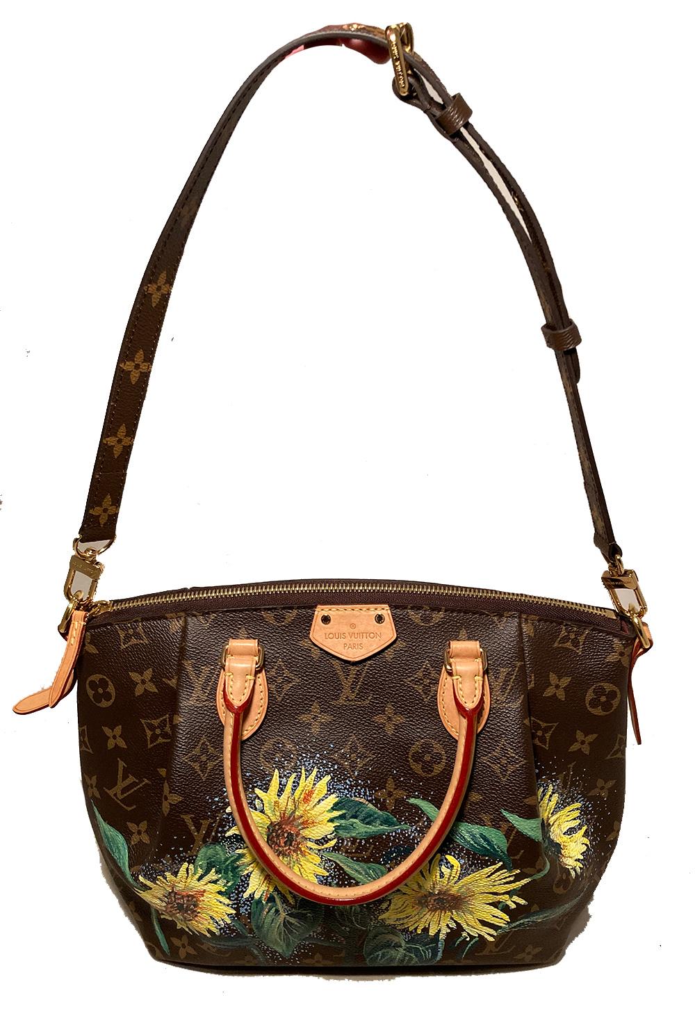 Louis Vuitton Monogram Turenne GM with Hand Painted Sunflowers 3