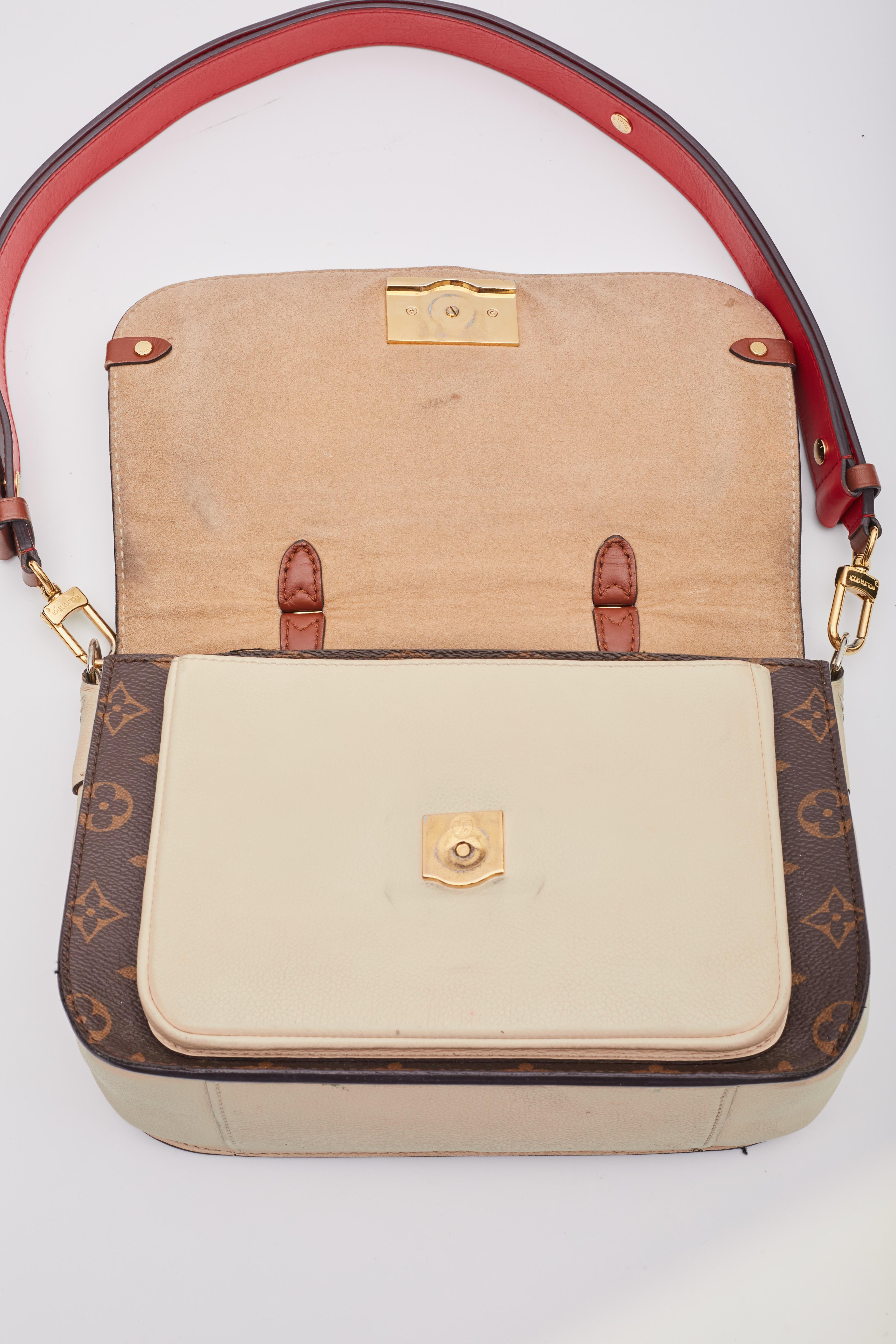 Louis Vuitton Monogram Vaugirard Creme Handbag For Sale 5