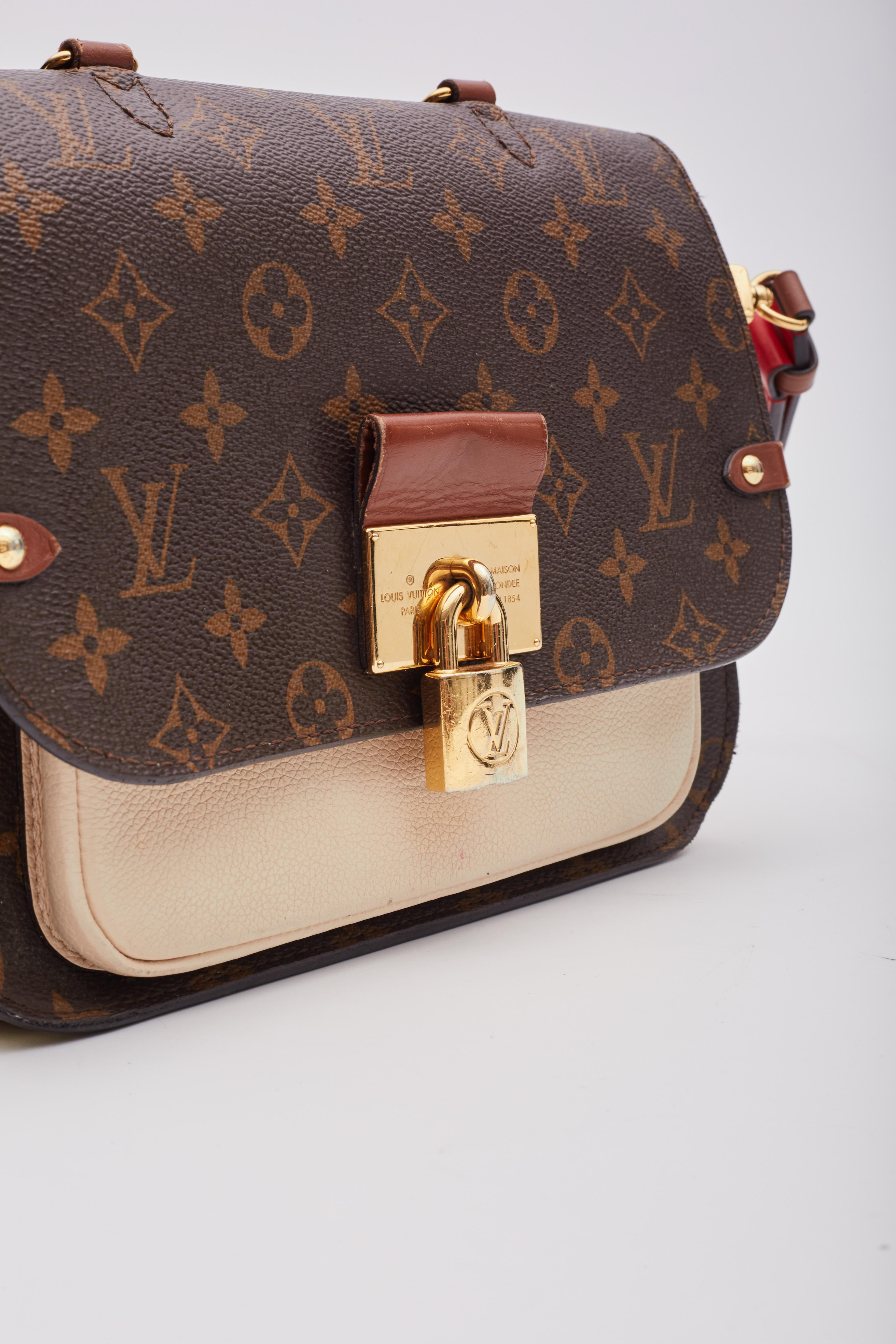 Louis Vuitton Monogram Vaugirard Creme Handbag For Sale 3