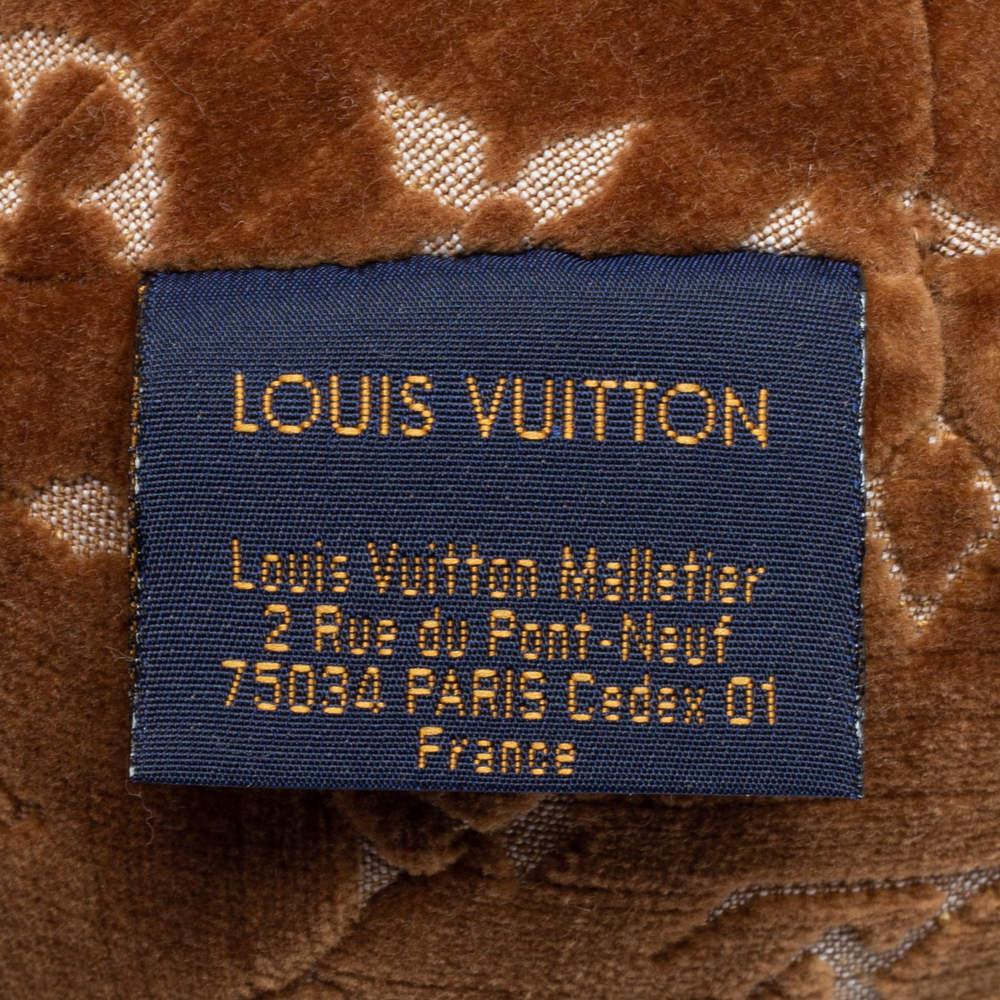 Women's or Men's Louis Vuitton Monogram Velour DouDou Teddy Bear