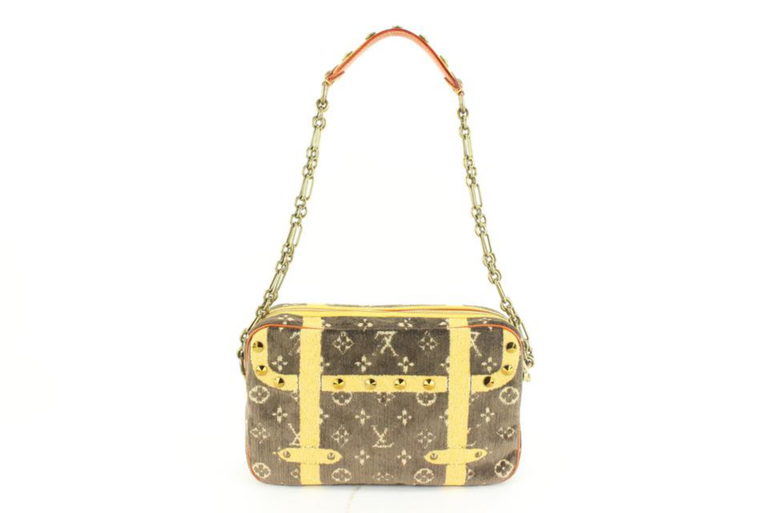 Louis Vuitton Monogram Velvet Trompe L'Oeil Trocadero 27 51lz614s In Good Condition For Sale In Dix hills, NY