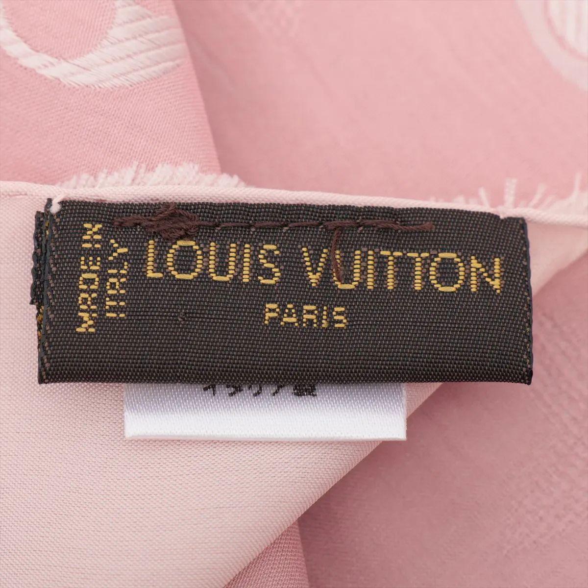 Louis Vuitton Monogram Venedig Seidenschal Rosa im Zustand „Gut“ in Humacao, PR