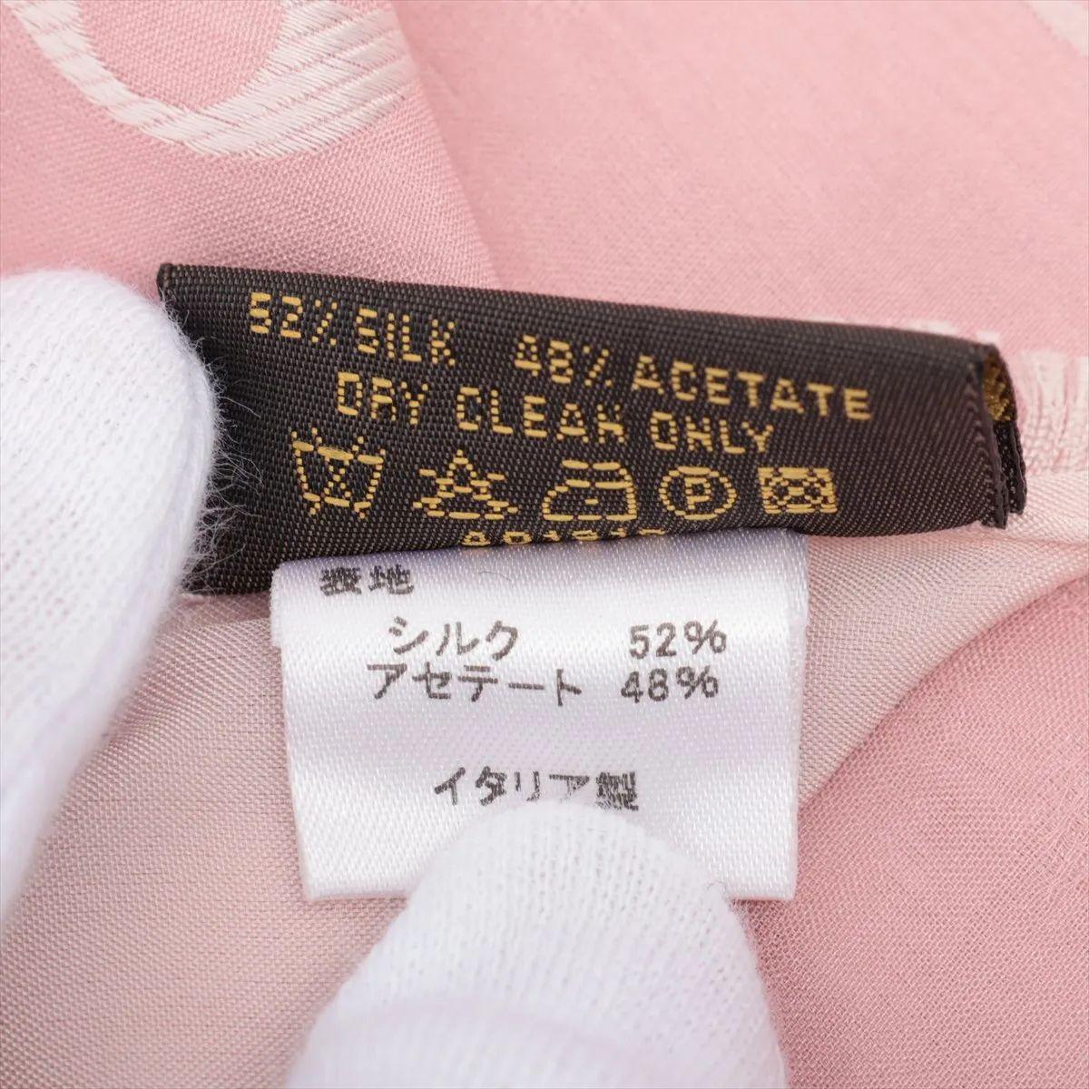 Louis Vuitton Monogram Venedig Seidenschal Rosa Damen