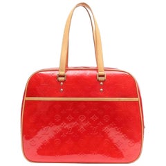 Louis Vuitton Monogram Vernis 6le0108 Red Patent Leather Shoulder Bag