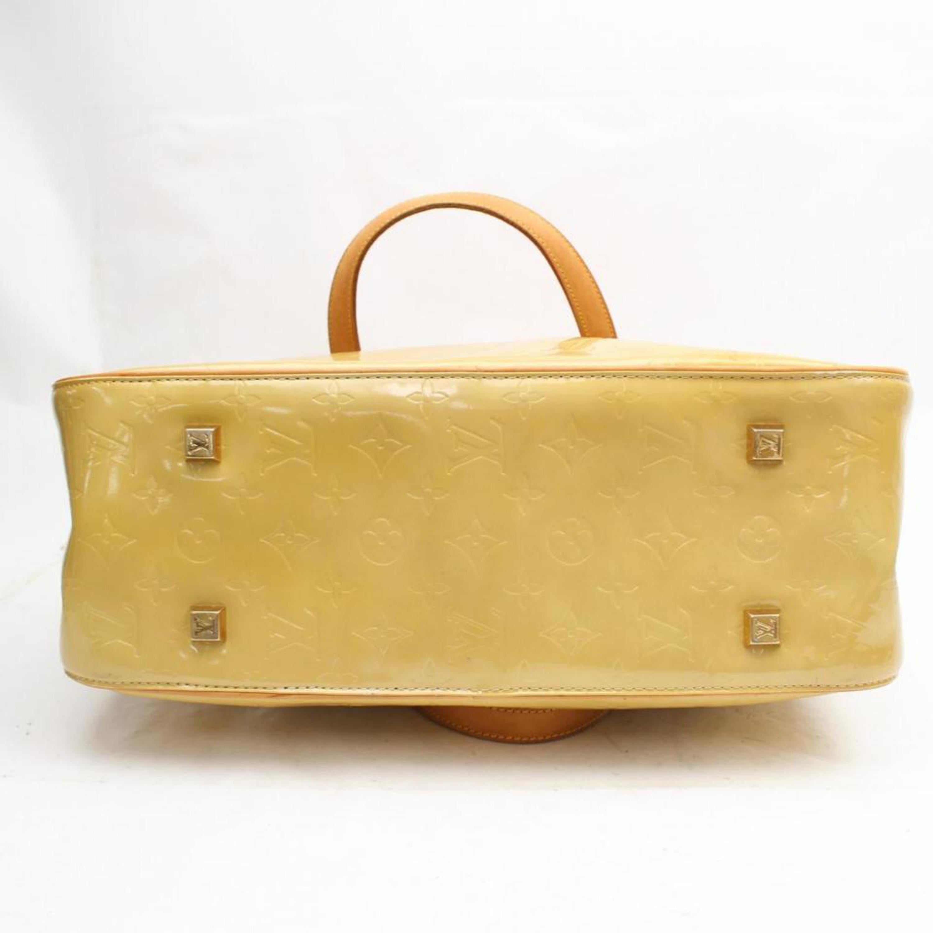 Louis Vuitton Monogram Vernis 869227 Yellow Patent Leather Shoulder Bag For Sale 2