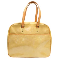 Louis Vuitton Monogram Vernis 869227 Yellow Patent Leather Shoulder Bag