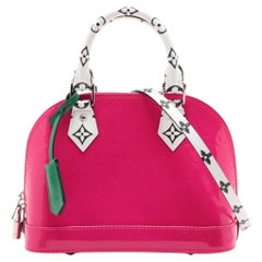 Louis Vuitton Monogram Vernis Alma BB Rosa Caldo x Bianco