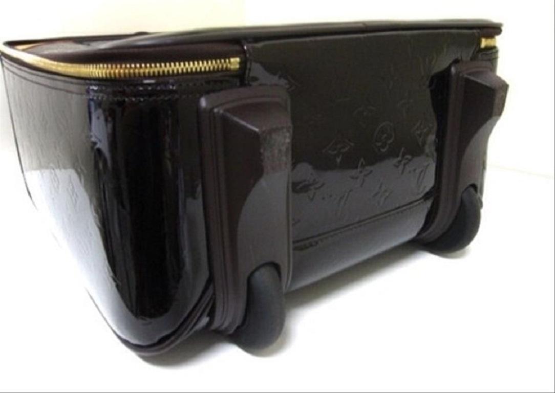 Louis Vuitton Monogram Vernis Amarante Pegase 45 Rolling Carryon Trolley  For Sale 3
