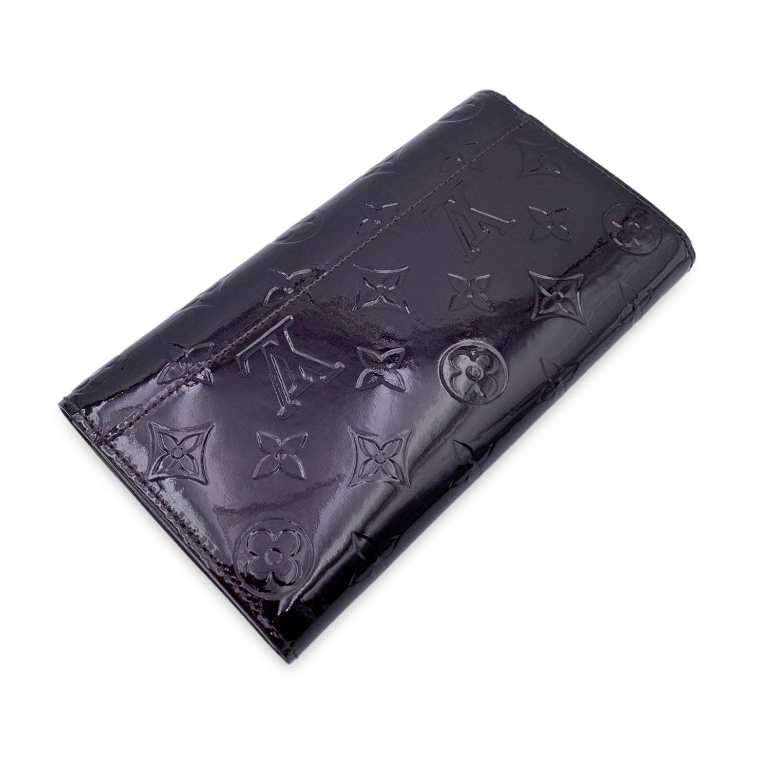 Black Louis Vuitton Monogram Vernis Amarante Sarah Continental Wallet