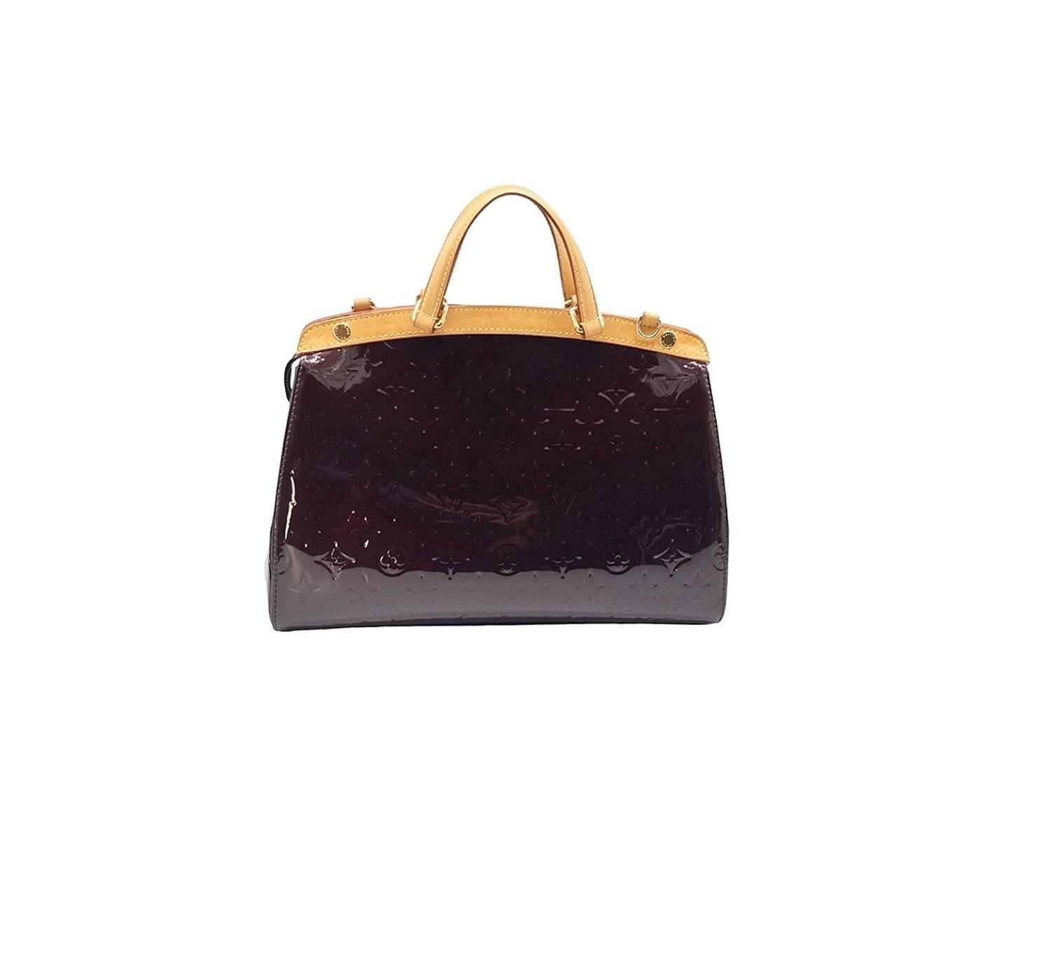 Black Louis Vuitton Monogram Vernis Brea MM Satchel
