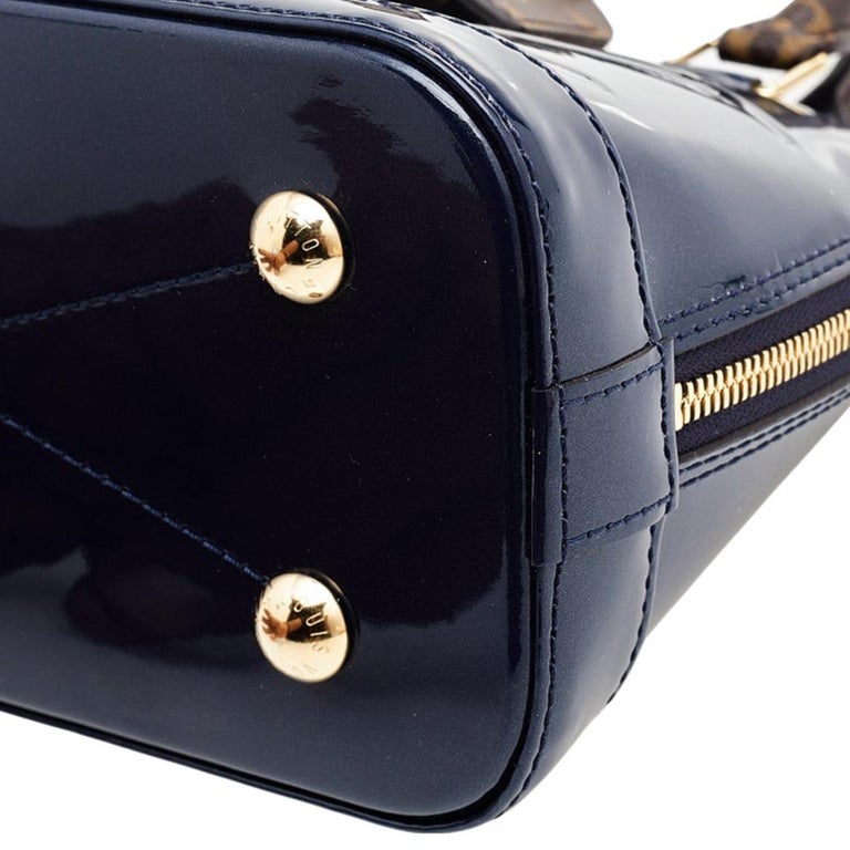 Louis Vuitton Blue & Brown Vernis Lisse BB Alma Handle Bag – TBC Consignment