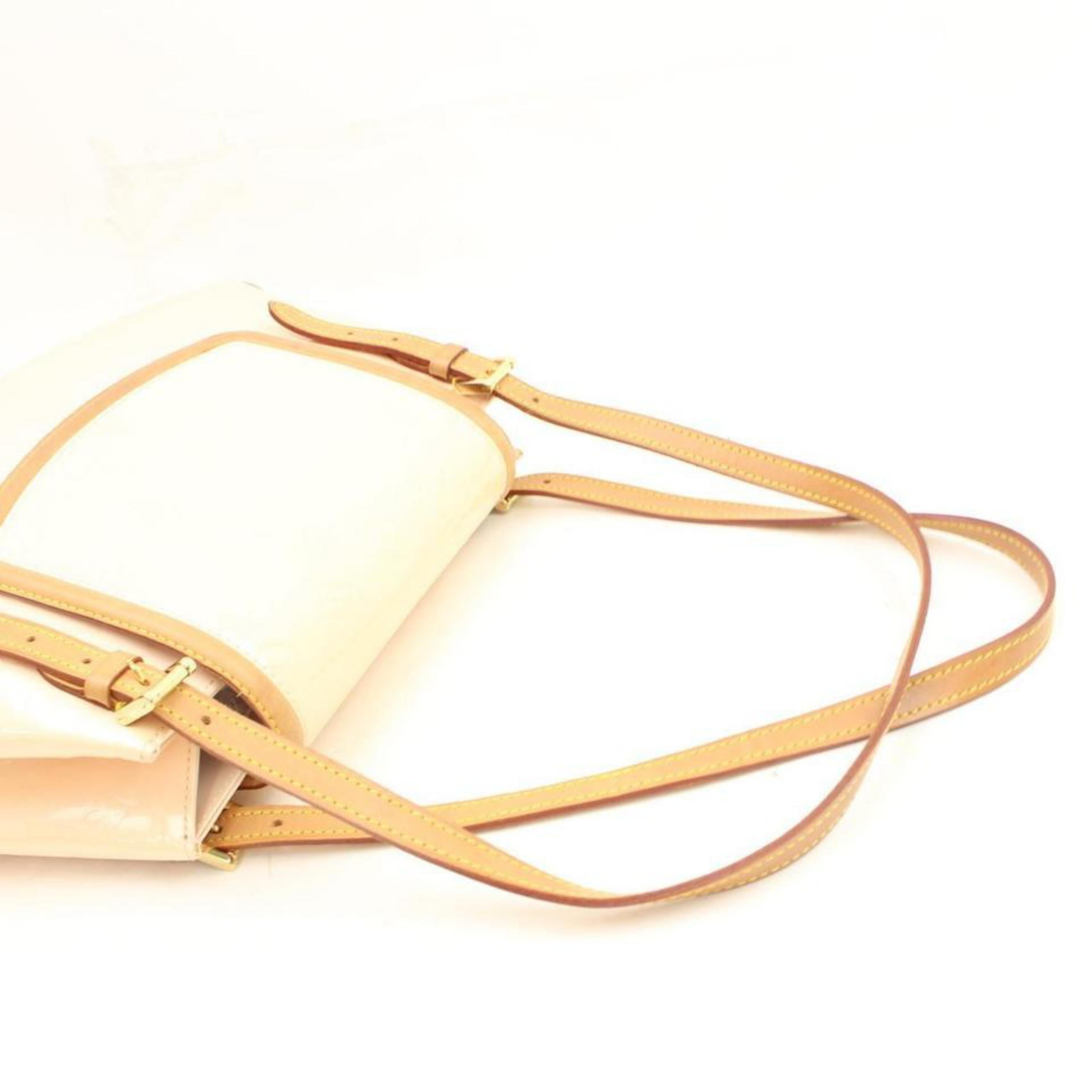 White Louis Vuitton Monogram Vernis Marshmallow Biscayne Gm 2189938 Cream Patent Leath