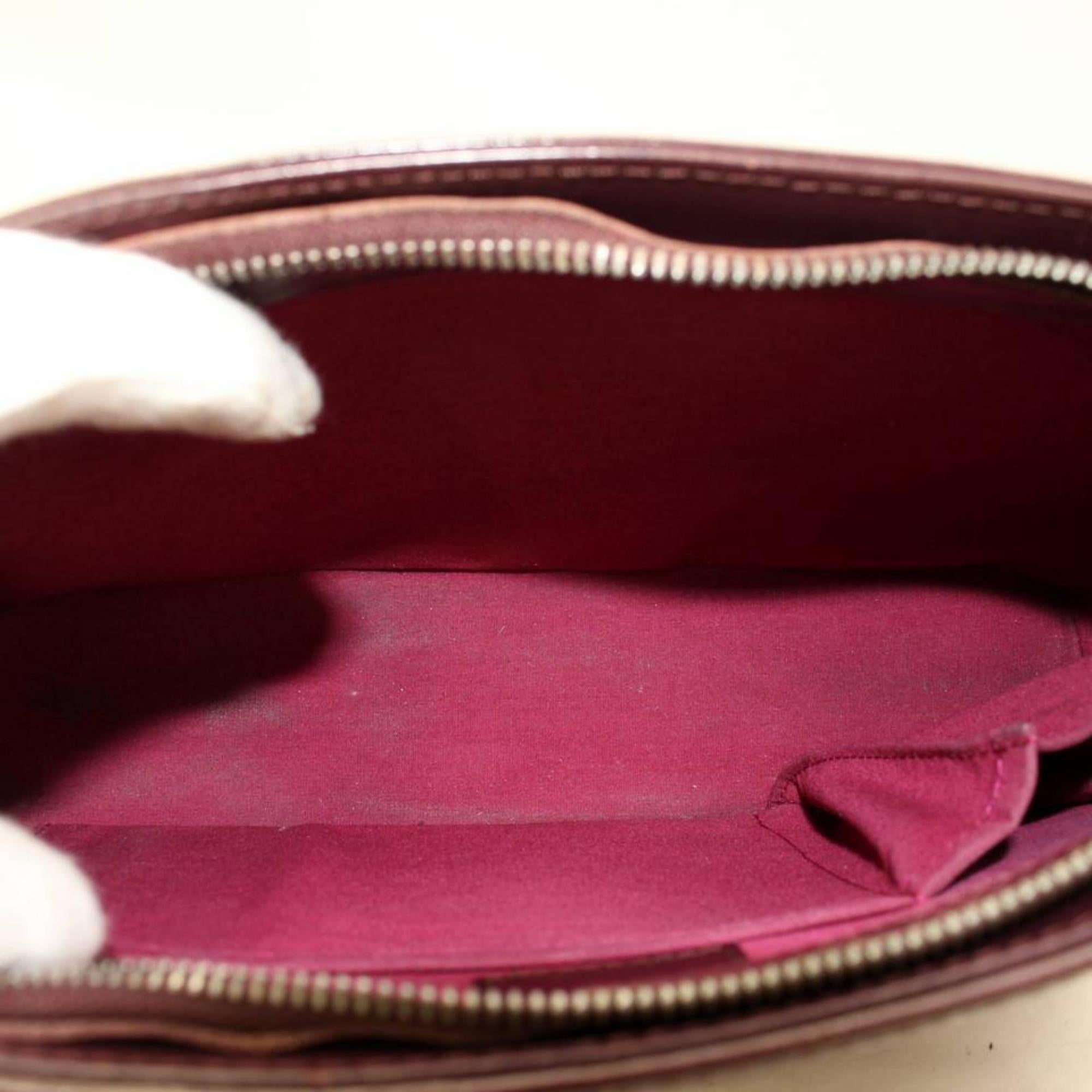 Louis Vuitton Monogram Vernis Mat Allston 867158 Purple Leather Shoulder Bag In Good Condition For Sale In Forest Hills, NY