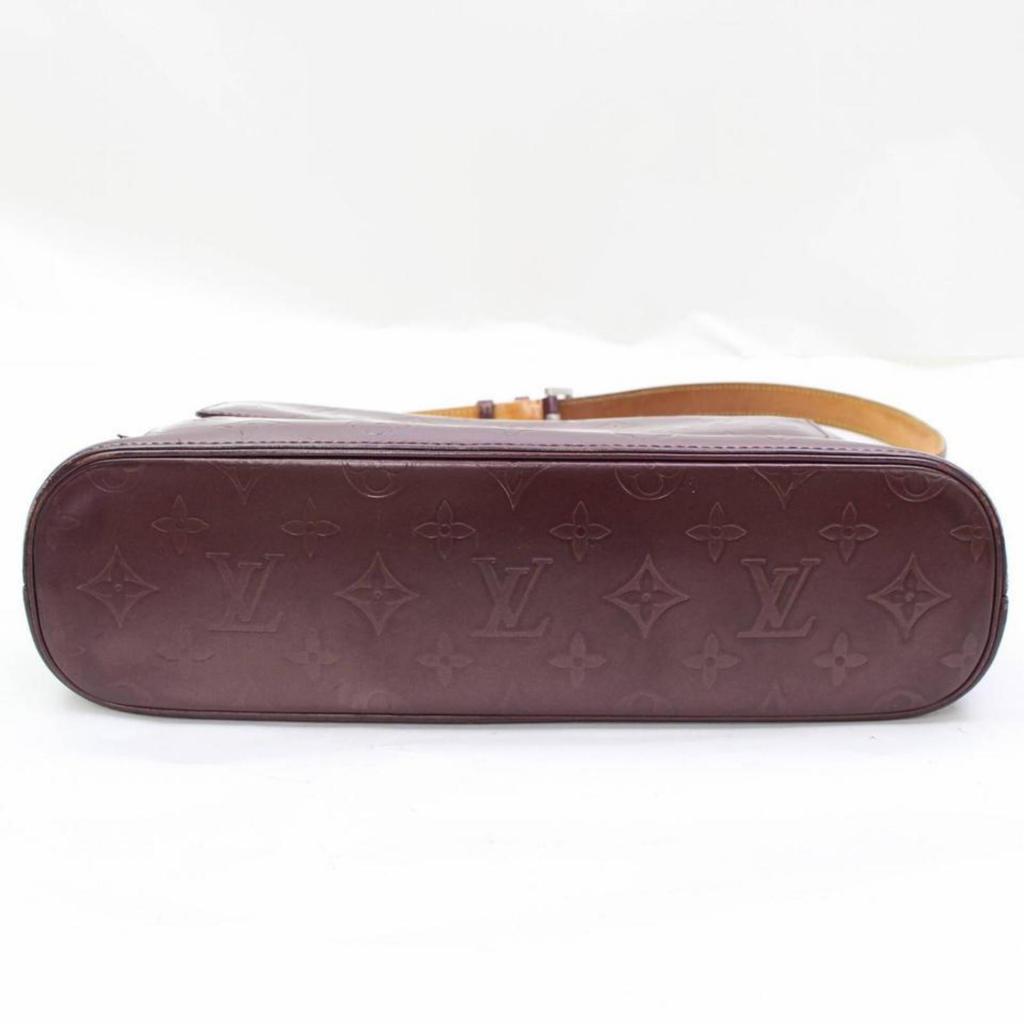 Louis Vuitton Monogram Vernis Mat Allston 867158 Purple Leather Shoulder Bag For Sale 4