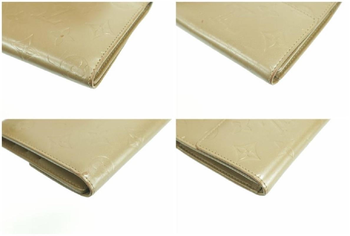 Louis Vuitton Monogram Vernis Mat Gold Sarah Porte Tresor Long Wallet 3LK0110 For Sale 7