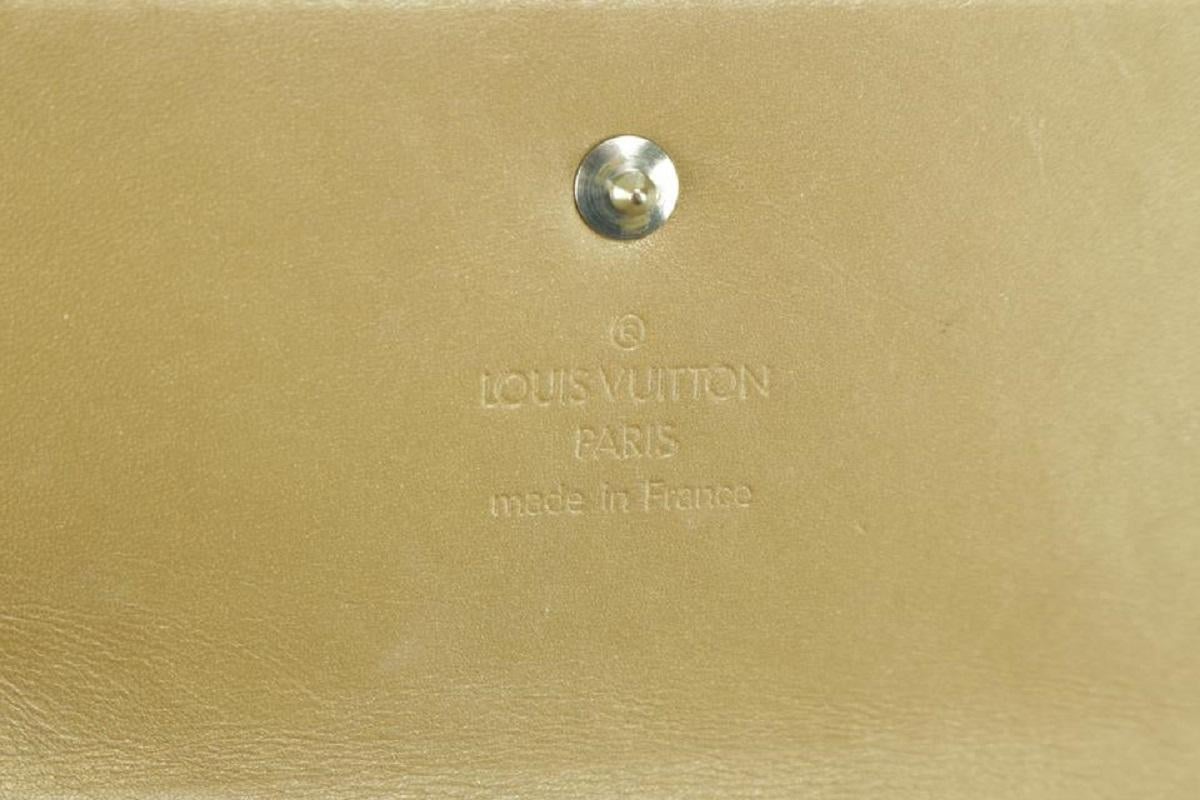 Louis Vuitton Monogram Vernis Mat Gold Sarah Porte Tresor Long Wallet 3LK0110 For Sale 2