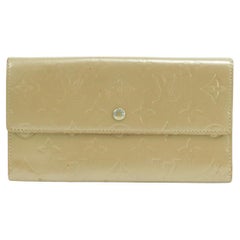Louis Vuitton Monogram Vernis Mat Gold Sarah Porte Tresor Long Wallet 3LK0110