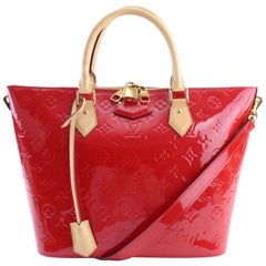 Louis Vuitton Monogram Vernis Mm 18lr0222 Red Patent Leather Shoulder Bag