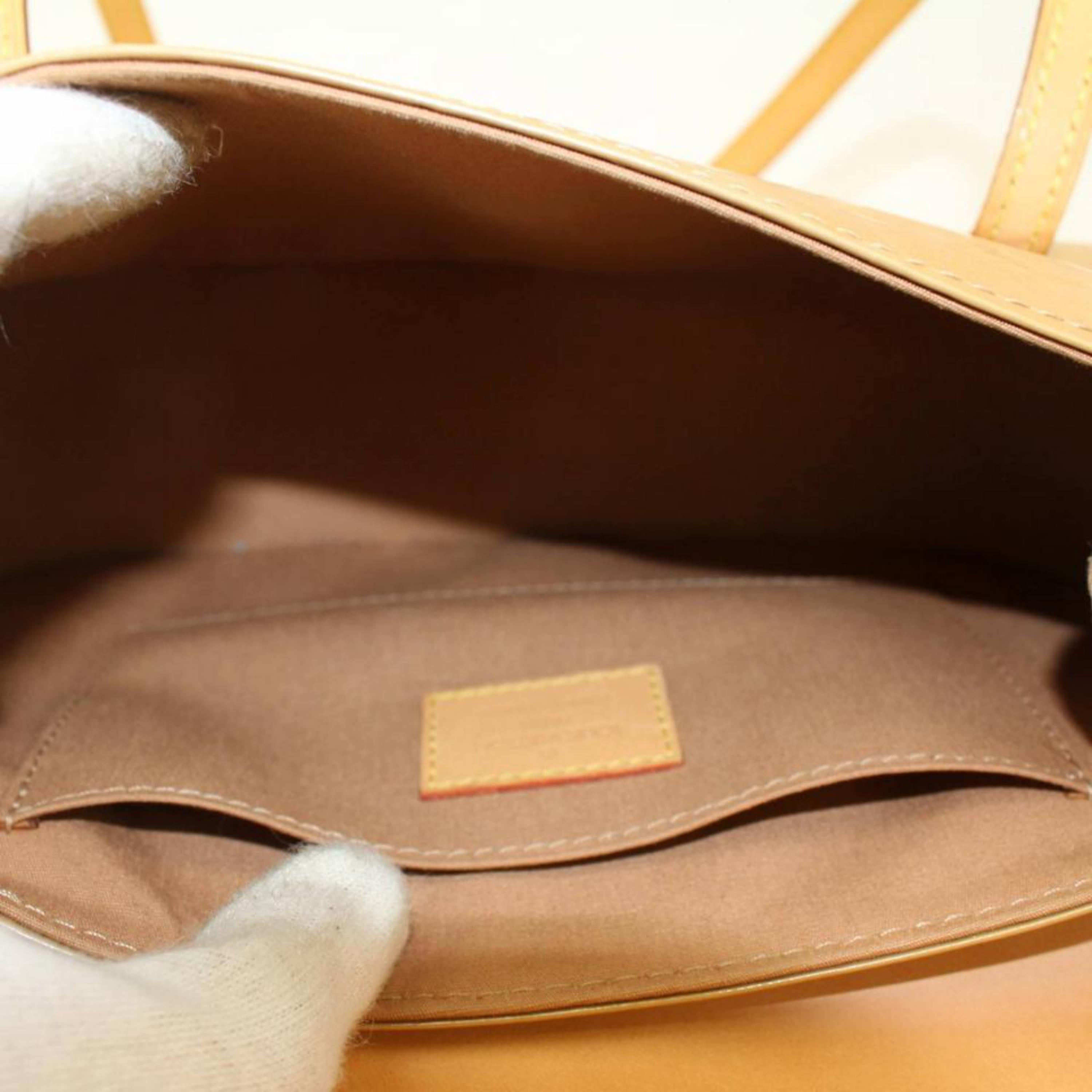 Louis Vuitton Monogram Vernis Monogram Vernis Biscayne Bay Pm 868774 Beige Paten In Good Condition For Sale In Forest Hills, NY