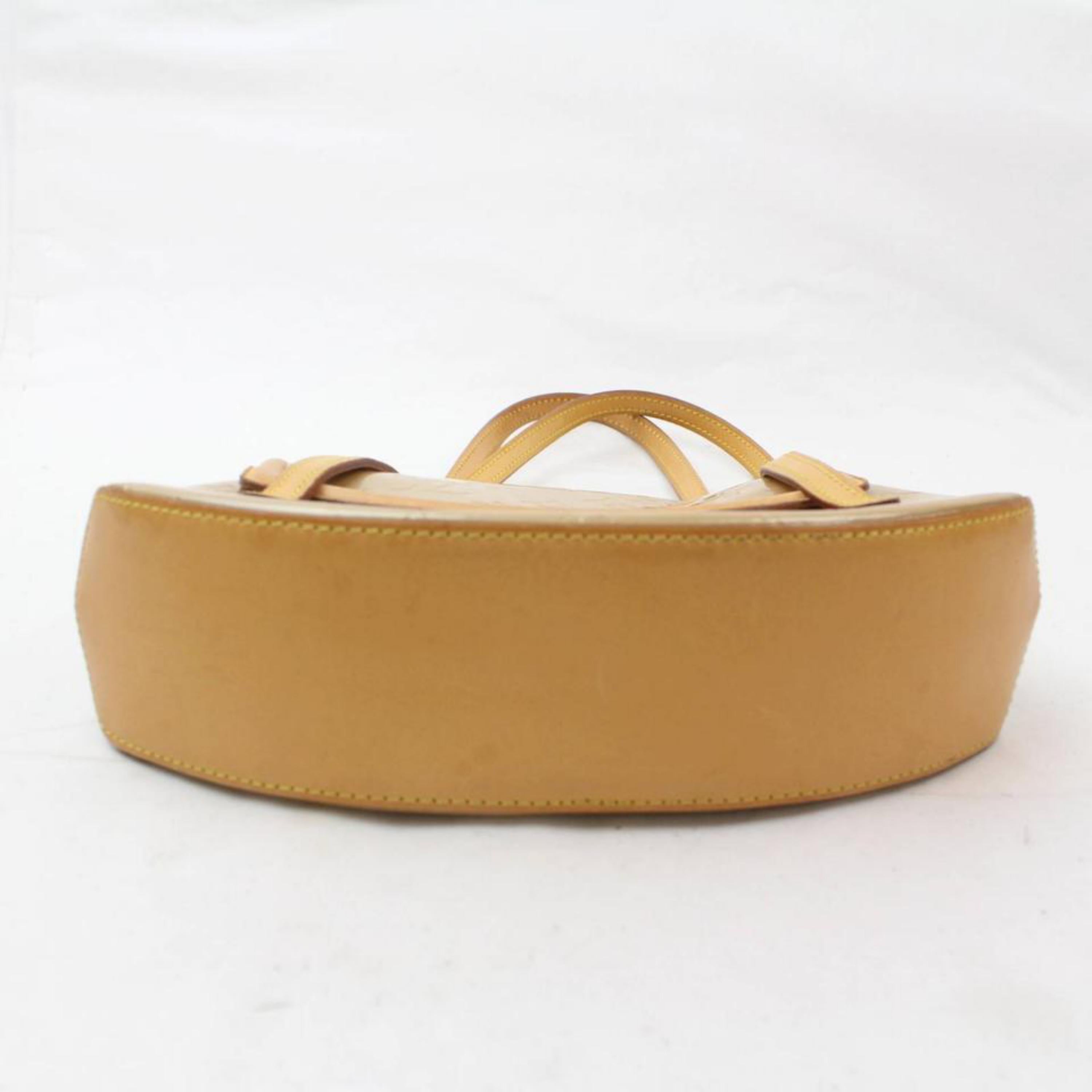 Louis Vuitton Monogram Vernis Monogram Vernis Biscayne Bay Pm 868774 Beige Paten For Sale 2