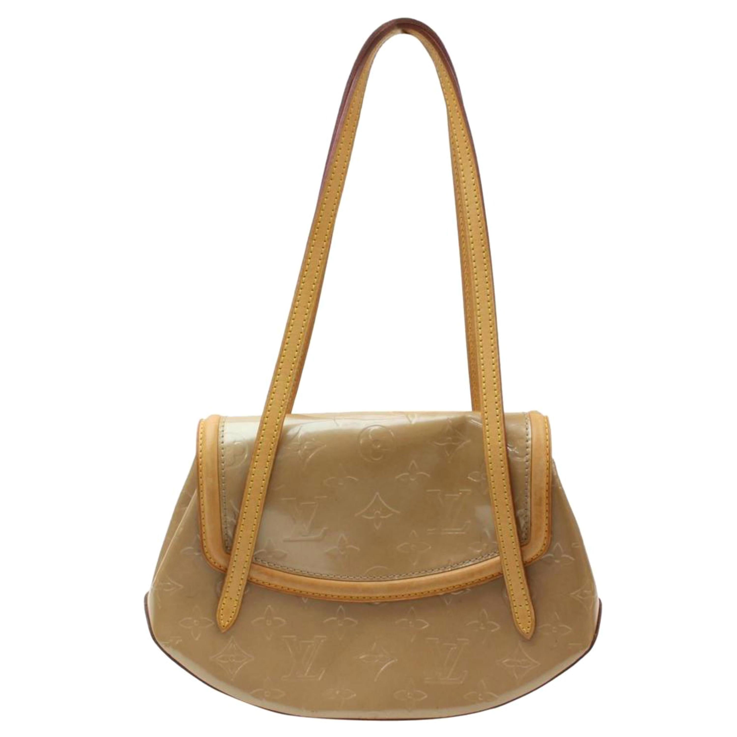 Louis Vuitton Monogram Vernis Monogram Vernis Biscayne Bay Pm 868774 Beige Paten For Sale