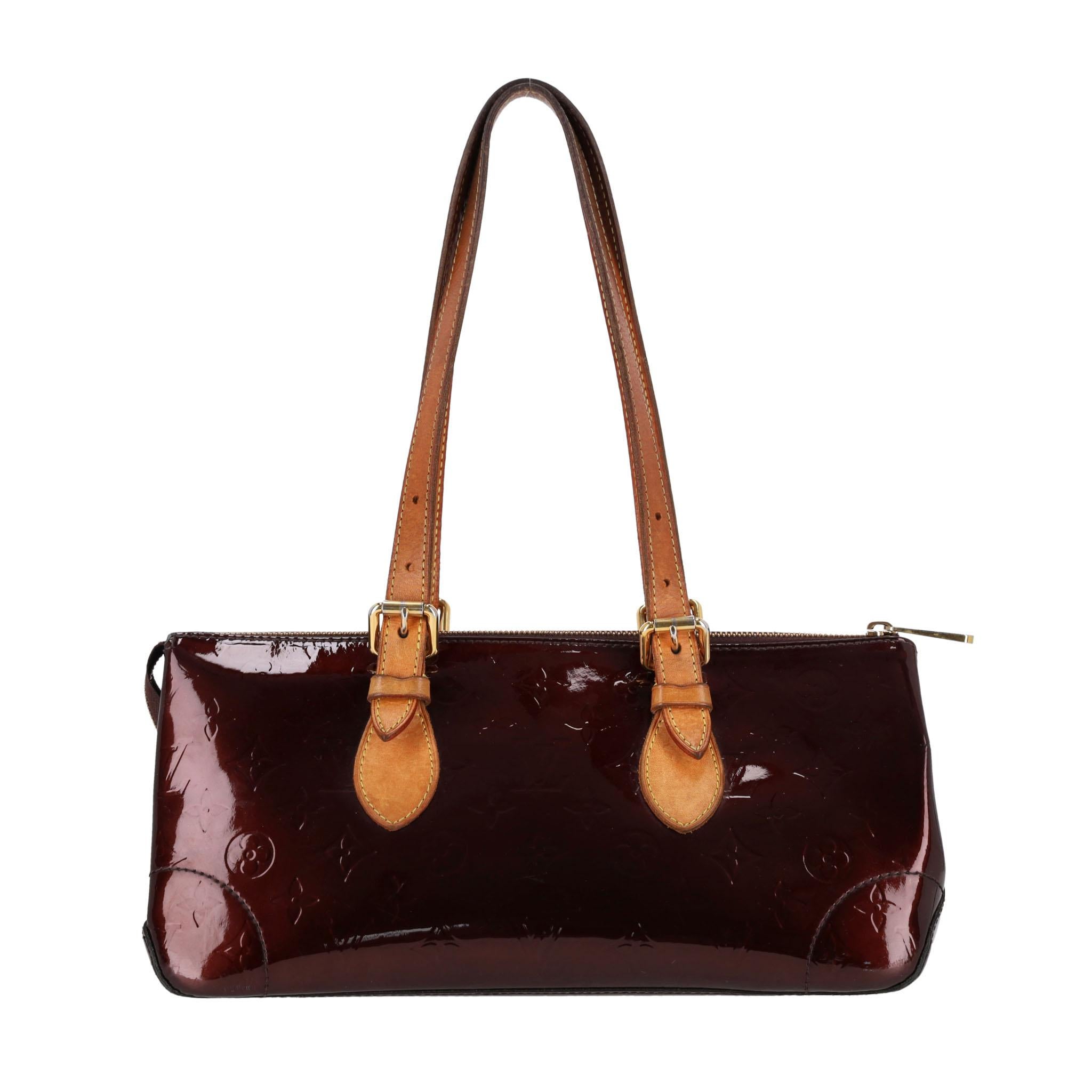 Black Louis Vuitton Monogram Vernis Patent Leather Rosewood Avenue Shoulder Bag