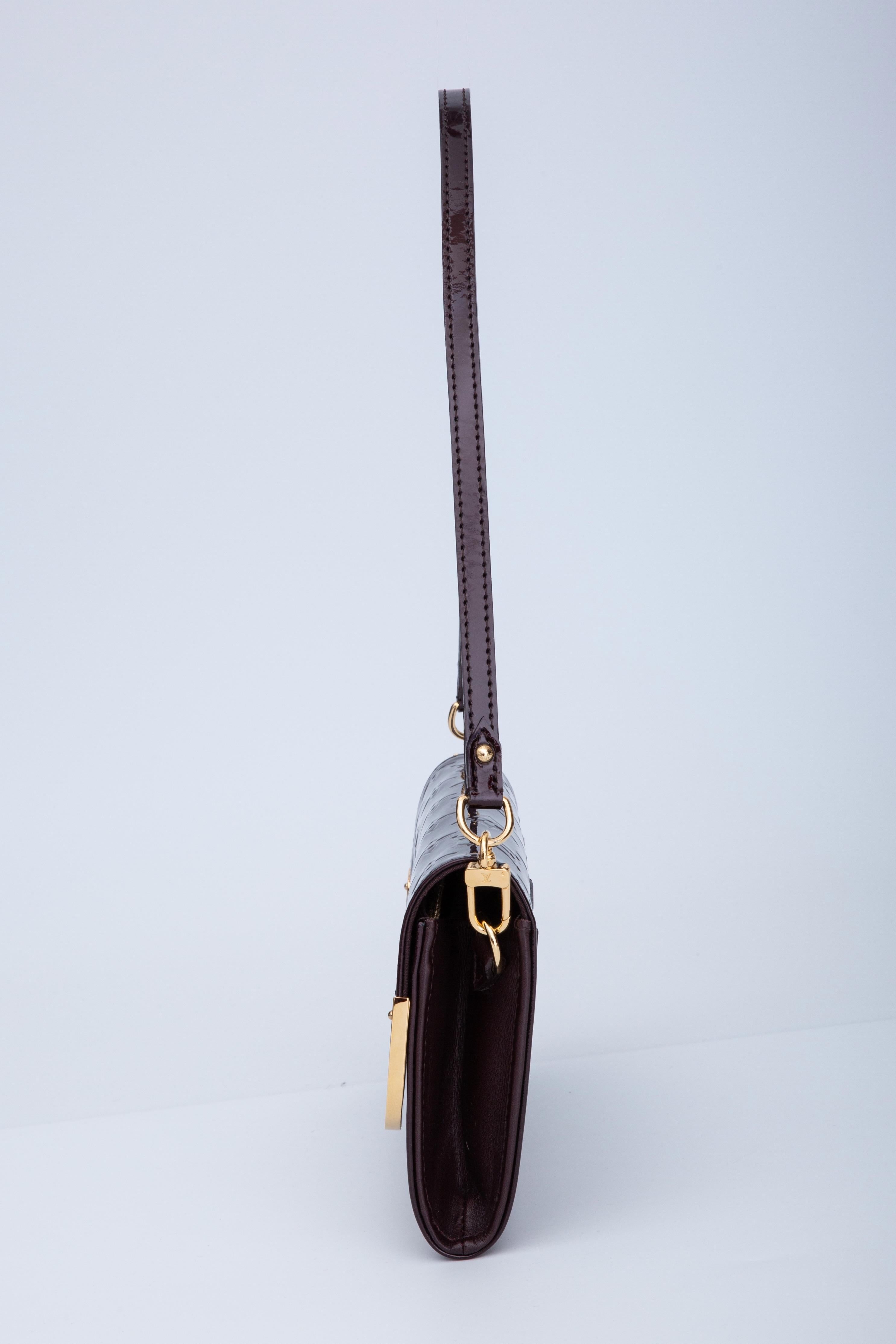 louis vuitton burgundy patent leather bag