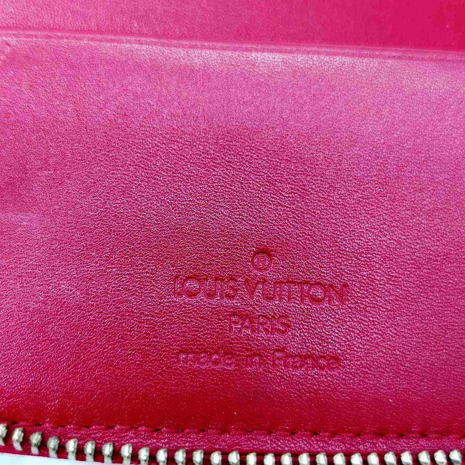 Louis Vuitton Monogram Vernis Red Zippy Organizer Wallet Zip Around GM 861162 For Sale 6