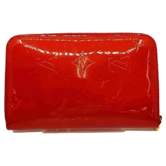Vintage Louis Vuitton Monogram Vernis Red Zippy Organizer Wallet Zip Around GM 861162