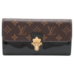 Louis Vuitton Monogram Vernis S-Lock Long Wallet Cherry Wood