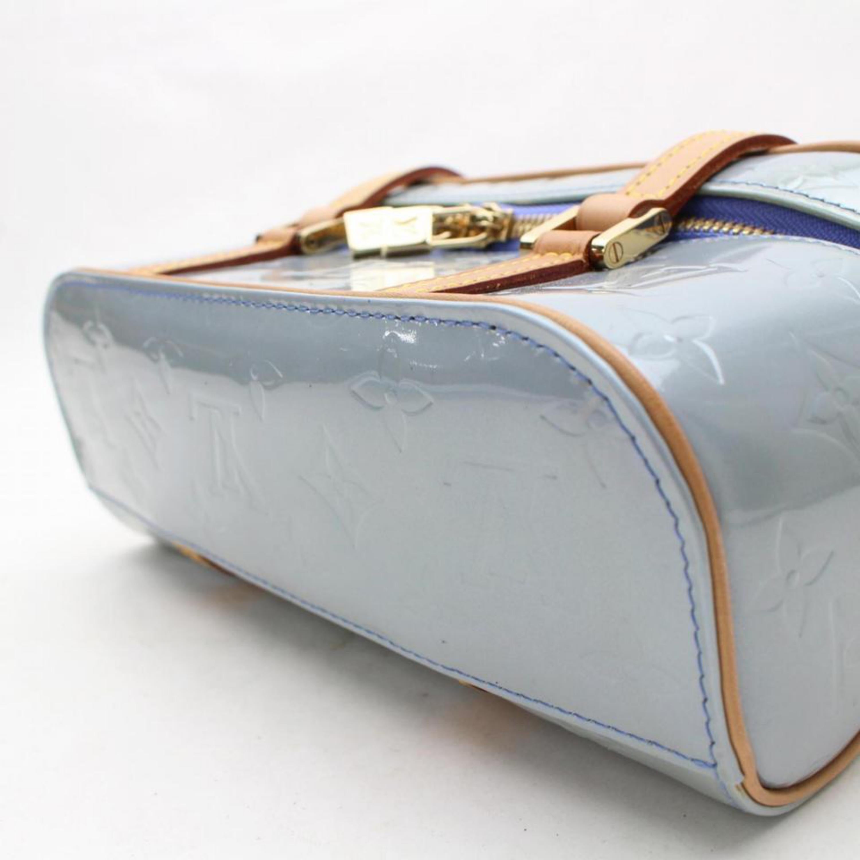 Louis Vuitton Monogram Vernis Sullivan Horizontal A867848 Blue Patent Leather  For Sale 7