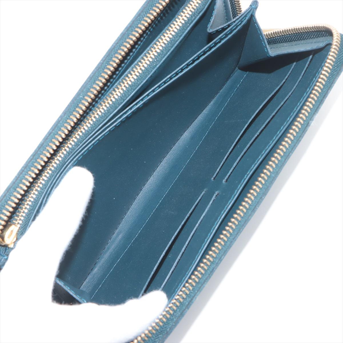Louis Vuitton Monogram Vernis Zippy Wallet Bleu Nuit For Sale 2