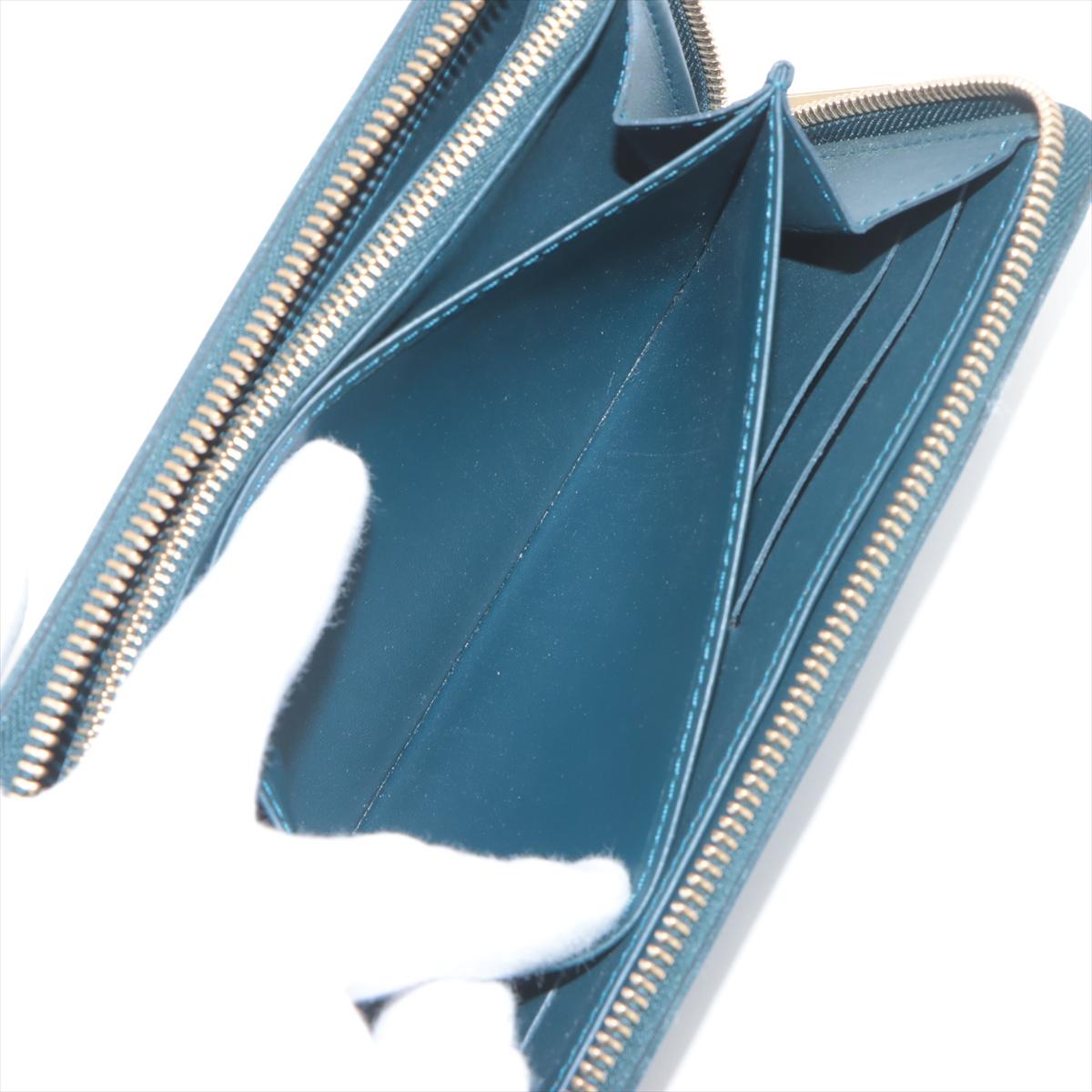 Louis Vuitton Monogram Vernis Zippy Wallet Bleu Nuit For Sale 3