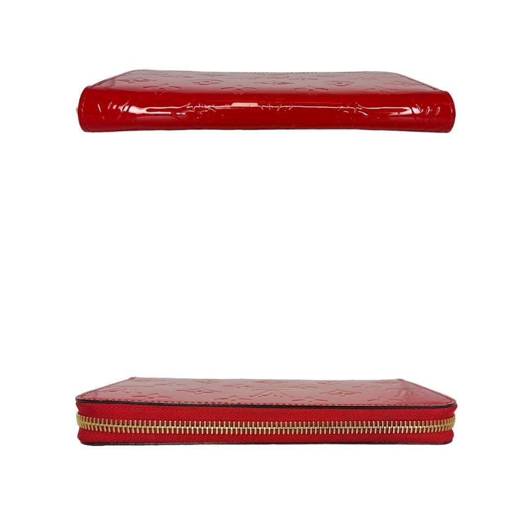 Women's  Louis Vuitton Monogram Vernis Zippy Wallet Red For Sale