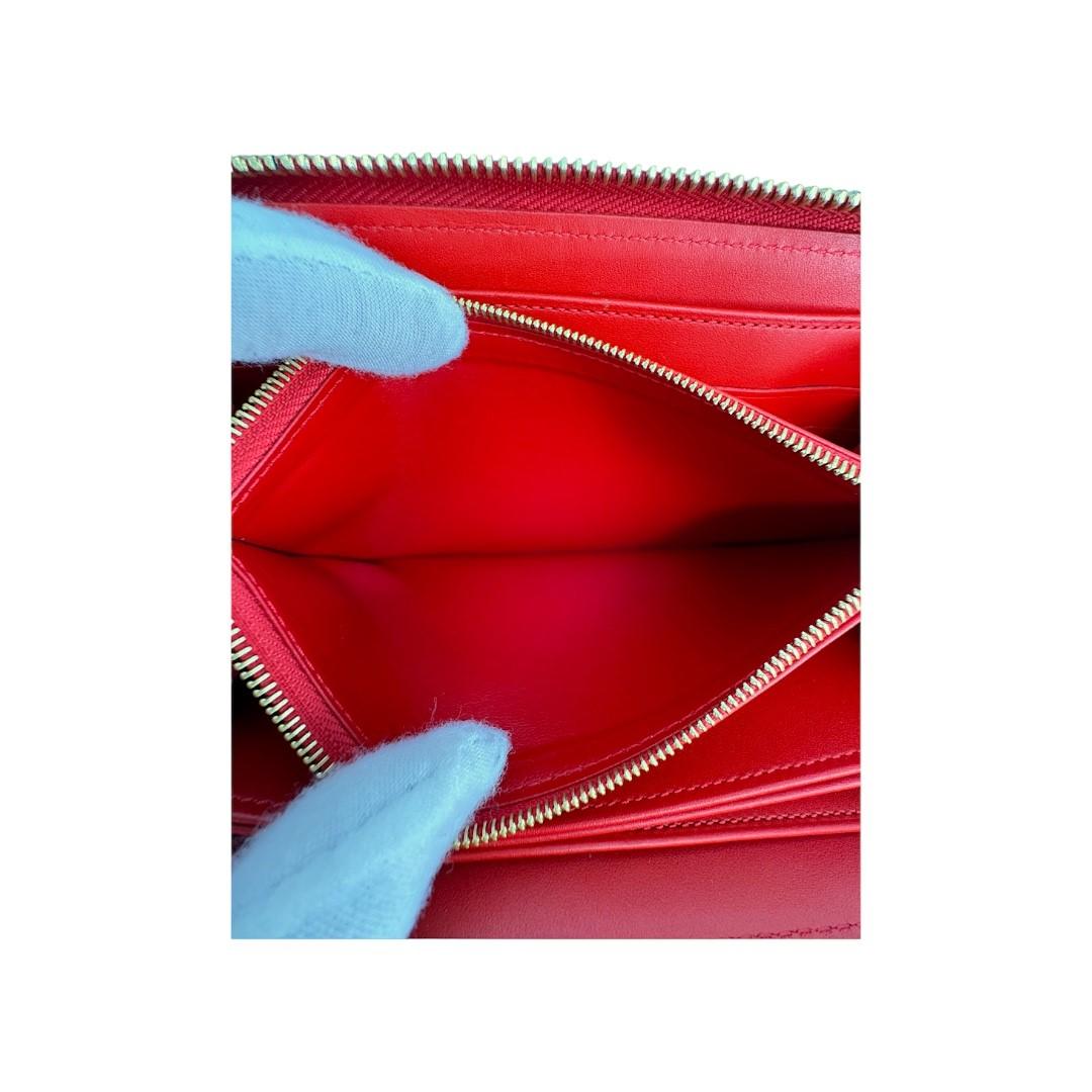  Louis Vuitton Monogram Vernis Zippy Wallet Red For Sale 2