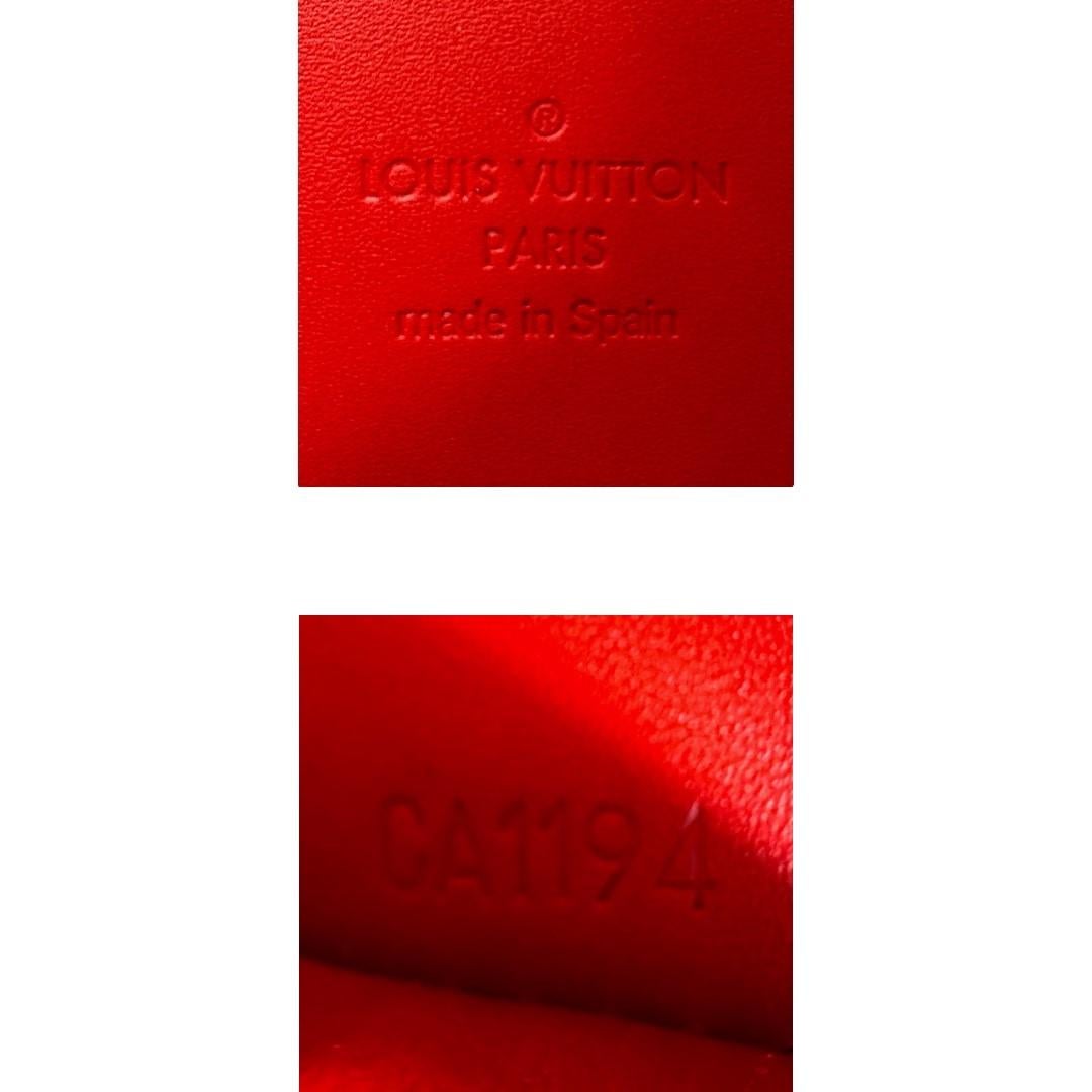  Louis Vuitton Monogram Vernis Zippy Wallet Red For Sale 3