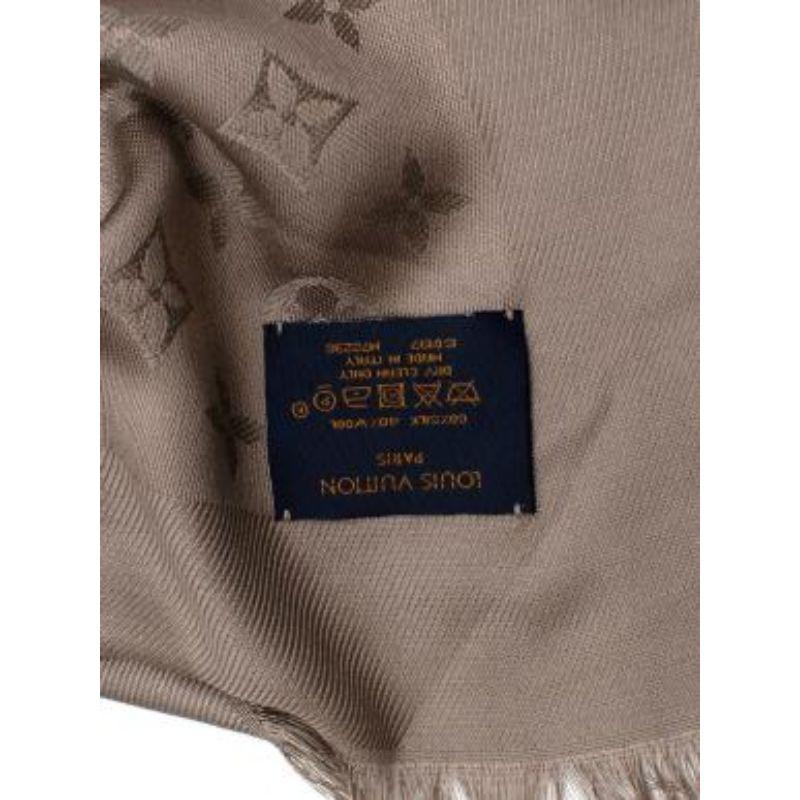 Louis Vuitton Monogram Verone Silk & Wool Scarf For Sale 5