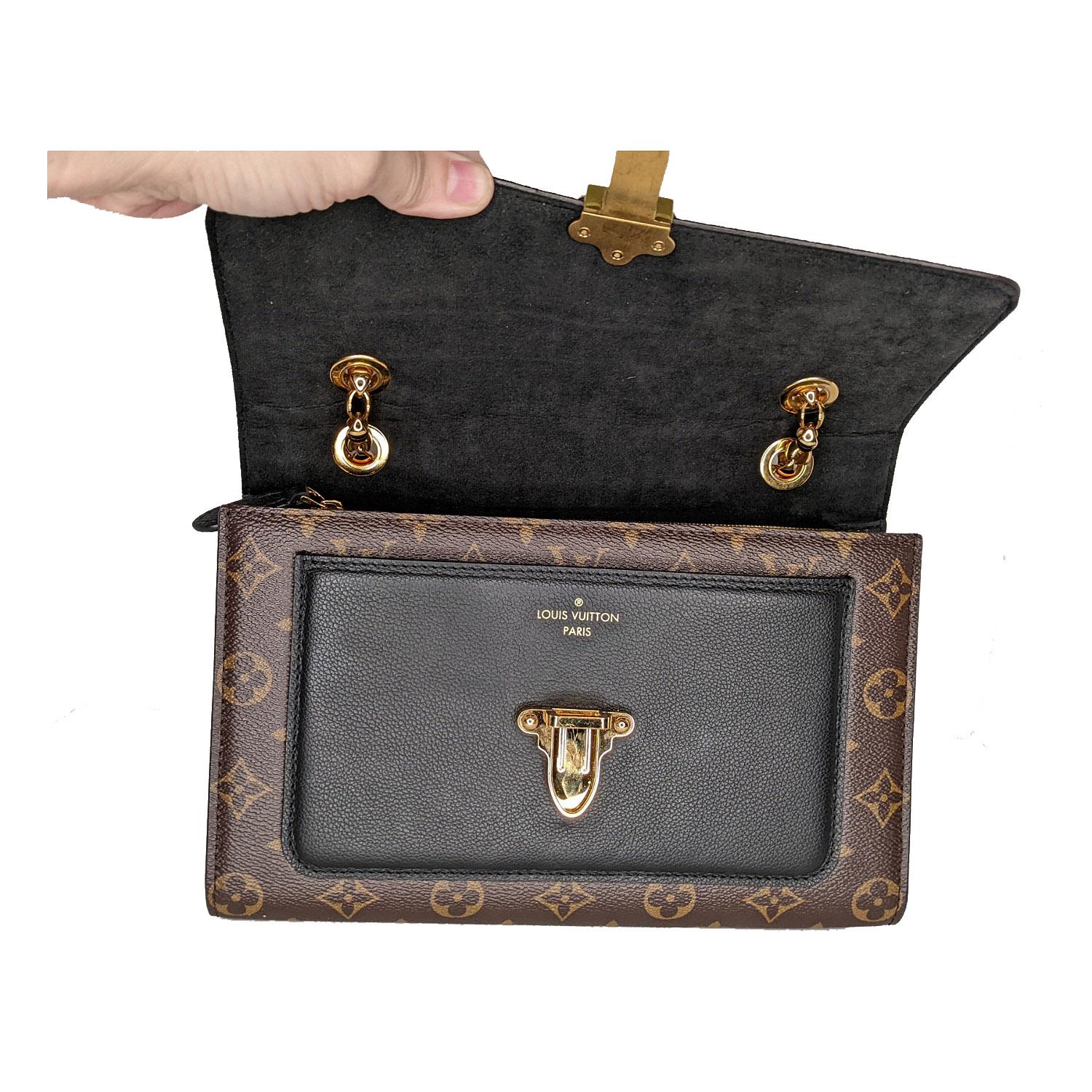 Black Louis Vuitton Monogram Victoire Shoulder Chain Bag