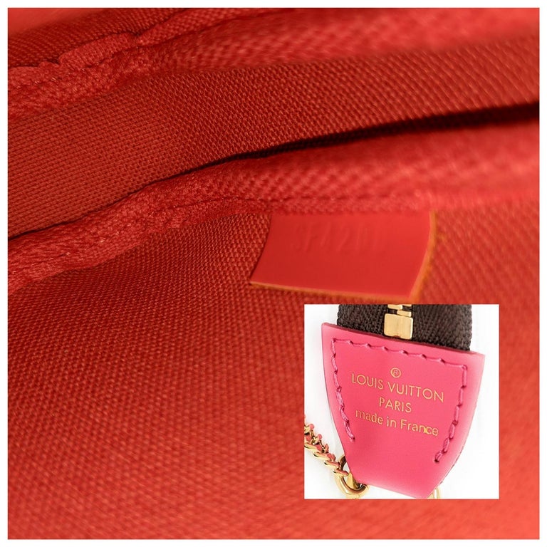 Louis Vuitton Mini Pochette Accessoires Monogram Vivienne Red in Coated  Canvas with Gold-tone - US