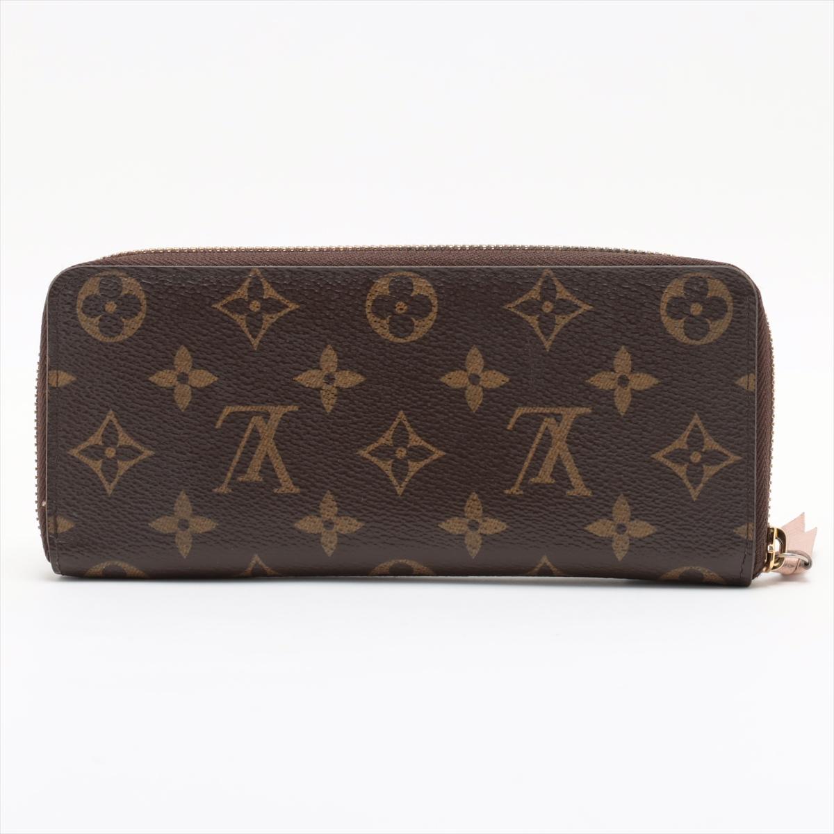 Louis Vuitton Monogram Wallet Clemence Rose Ballerine In Good Condition In Indianapolis, IN